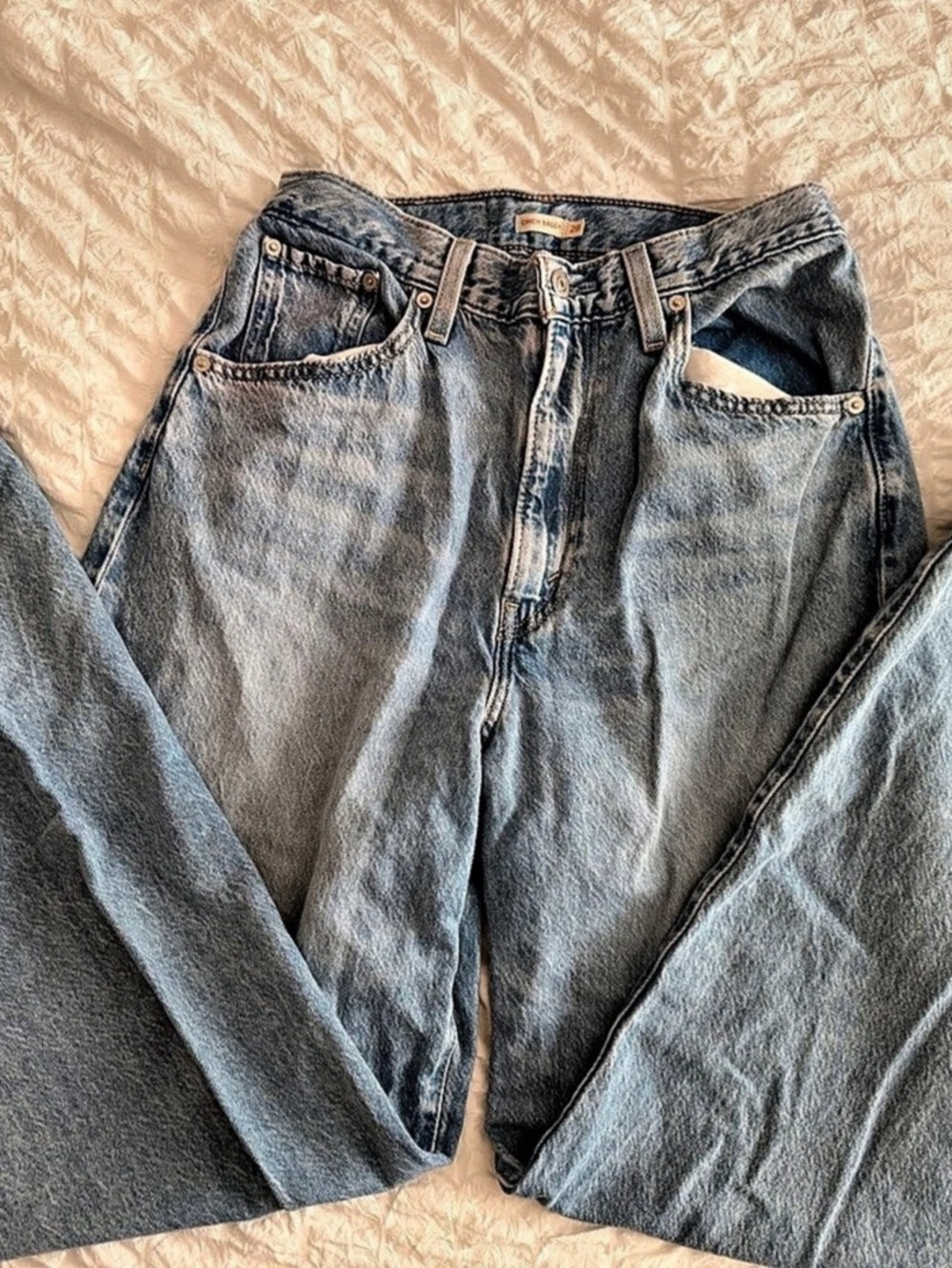 Levi's Cinch Baggy Jeans Boyfriend Blue Waist 28
